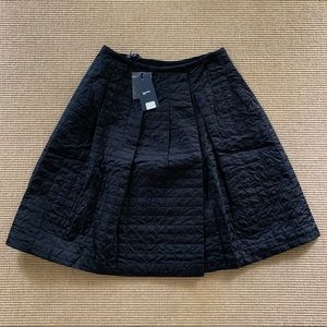 NWT Jil Sander Navy Quilted Black Wrap Skirt sz 36